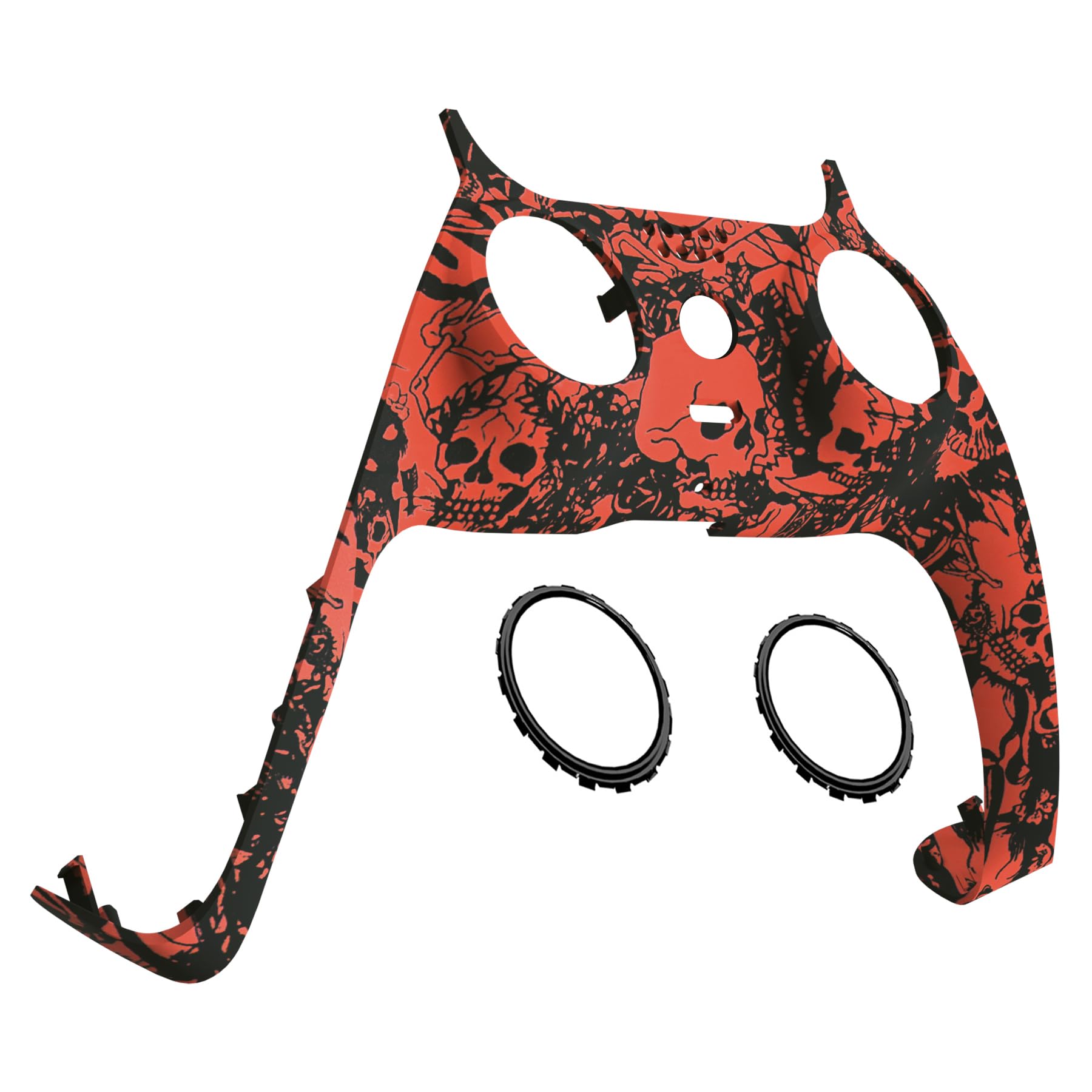 eXtremeRate Demons and Monsters Decorative Trim Shell Compatible with p s 5 Controller  DIY Replacement Clip Shell  Custom Plates Cover Compatible with p s 5 Controller with Accent Rings