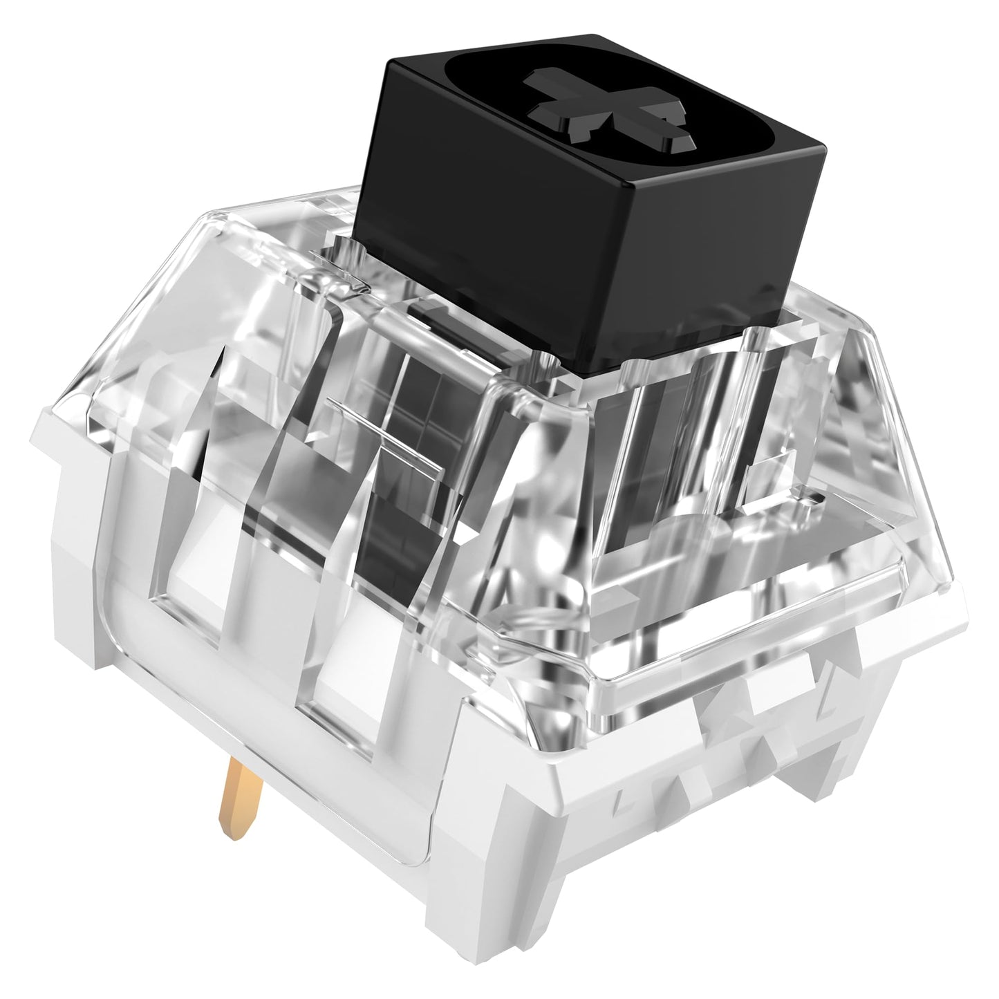 Kailh Box Black Switches for Mechanical Keyboard 3-Pin 60gf Linear/Factory Lubed/Dust&Waterproof Switches(Kailh Box Black 36Pcs)