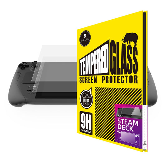 Skull & Co. High Transparency and High Sensitive Tempered Glass Screen Protector for SteamDeck (2-Pack)