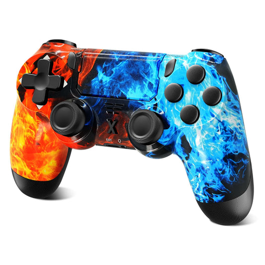 Puiseno Wireless Controller for PS-4  Dual Vibration Game Joystick/Motion Sensing/Touchpad/Speaker/3.5mm Audio Jack Headphone  Upgraded Six-Axis Sensor  Compatible with PS4/Slim/Pro Console/PC (Ice Blue)