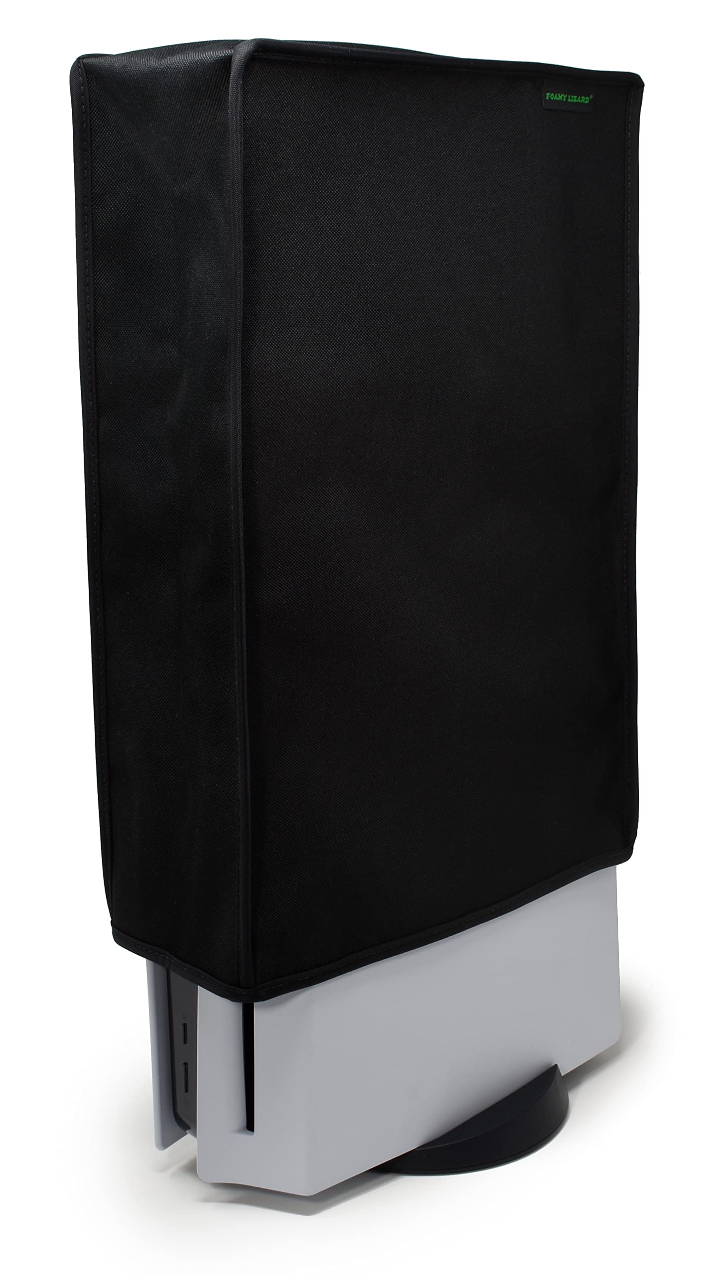 Dust Cover for Playstation 5 by Foamy Lizard - The Original Made in U.S.A. TexoShield Premium Ultra Soft Microfiber Lining Nylon dust Guard with Back Cable Port (Vertical)
