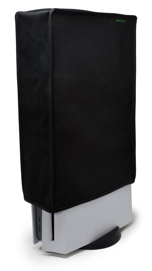Dust Cover for Playstation 5 by Foamy Lizard - The Original Made in U.S.A. TexoShield Premium Ultra Soft Microfiber Lining Nylon dust Guard with Back Cable Port (Vertical)