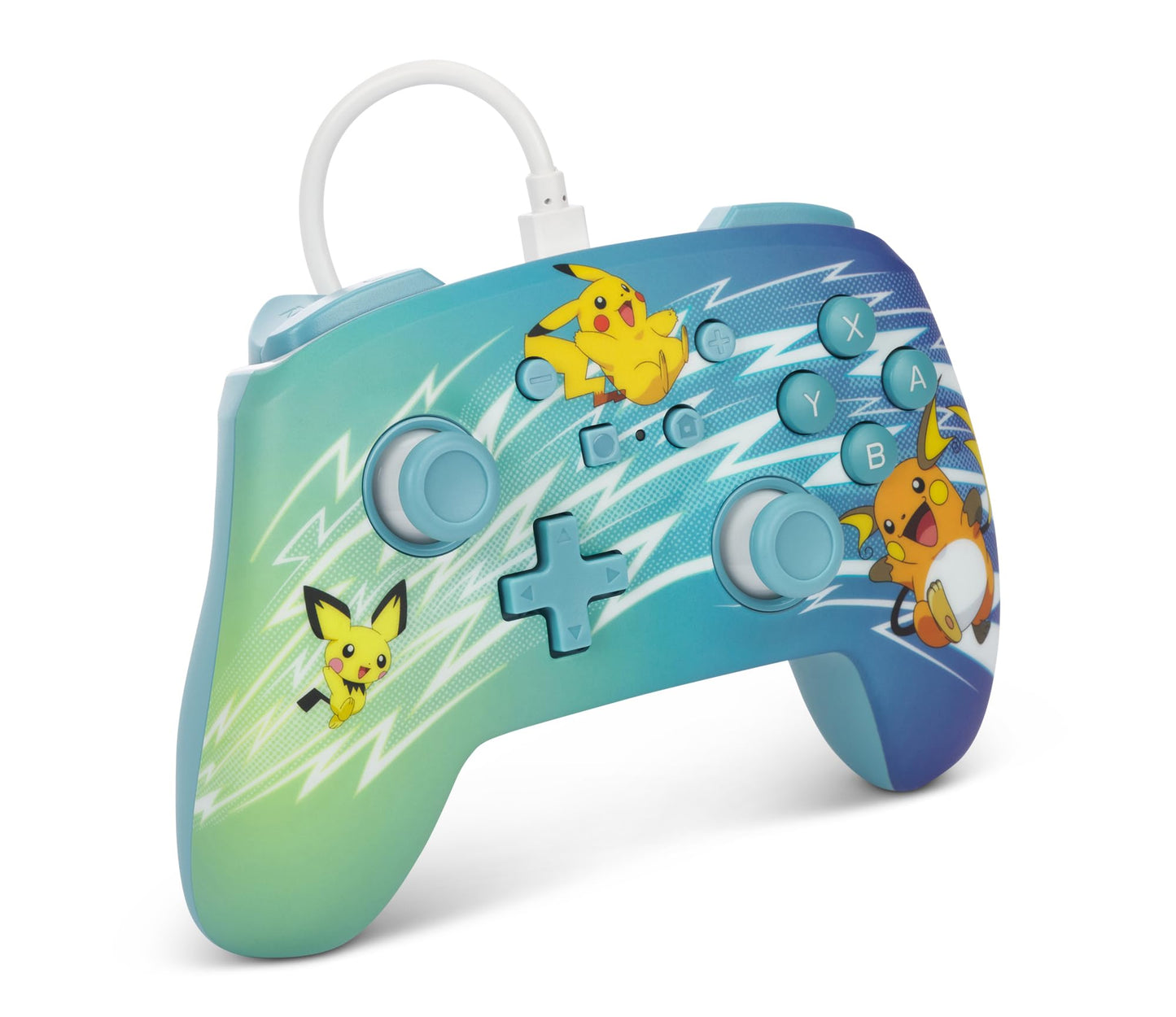 PowerA Enhanced Wired Controller for Nintendo Switch - Pikachu Evolution, Mappable Buttons, Model NSGP0221-01