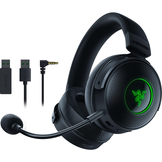Razer Kraken V3 Pro Wireless Gaming Headset with Haptic Technology, THX Spatial Audio, 50mm Titanium Drivers, Hybrid Memory Foam
