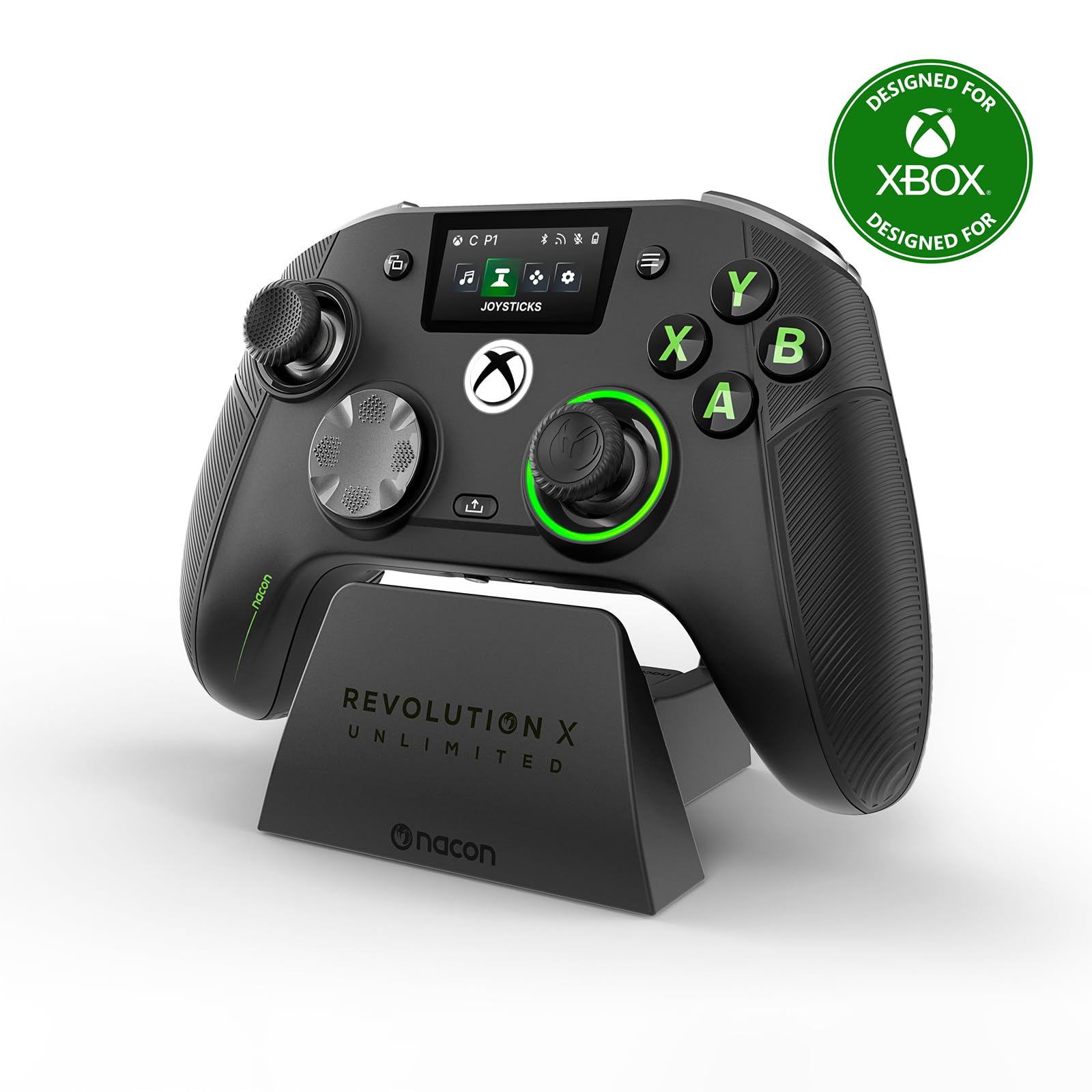 NACON Revolution X Unlimited Advanced Precision Controller Officially Licensed for Xbox Series X | S  Xbox One  Windows 10/11 PC & Android - Wired and Wireless - Charging Station