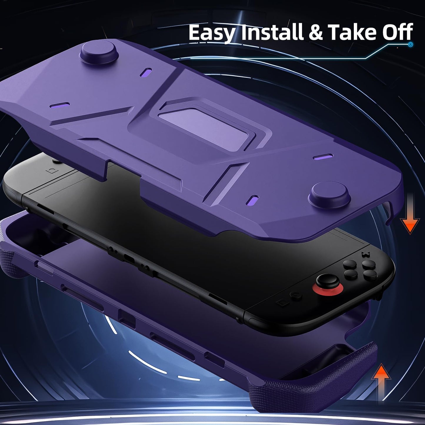 FIWWAT Nintendo Switch 2 Case - Soft Purple TPU & PC 360° Protection, Ergonomic Grip for Nintendo Switch 2 (2025)