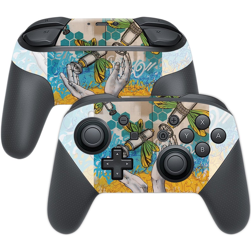 MIGHTY SKINS Nintendo Switch Pro Controller Skin - Capture - Durable Vinyl Decal Wrap, Easy to Apply & Remove, Model NISWPCOI-Capture