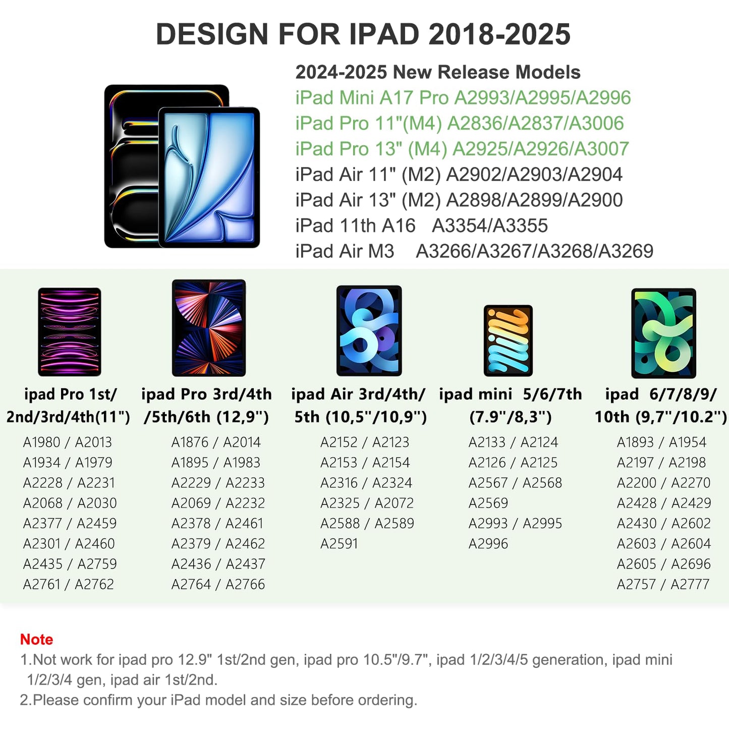 HATOKU iPad Pencil 1st Gen with Tilt & Palm Rejection, Fast Charging, Black/White, Model ID732, Compatible with iPad 2018-2025