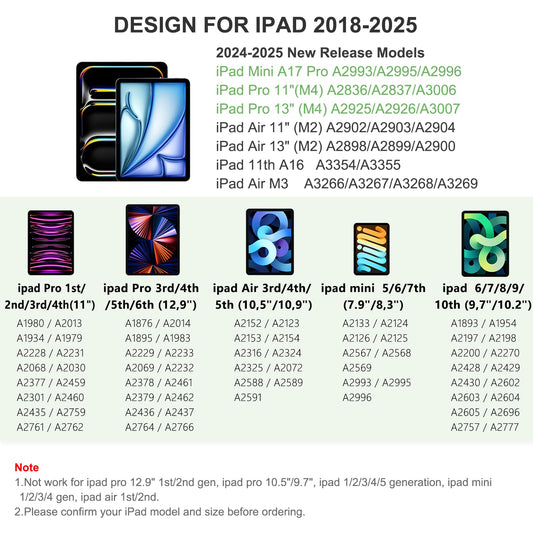 HATOKU iPad Pencil 1st Gen with Tilt & Palm Rejection, Fast Charging, Black/White, Model ID732, Compatible with iPad 2018-2025