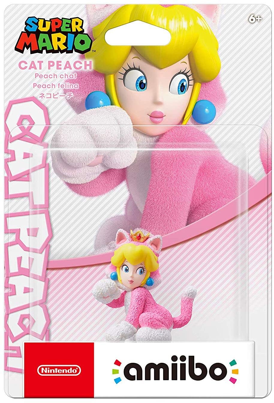 Nintendo amiibo Cat Peach - Super Mario Series - Model NVLCABAX - Collectible Figure for Nintendo Wii/GameCube