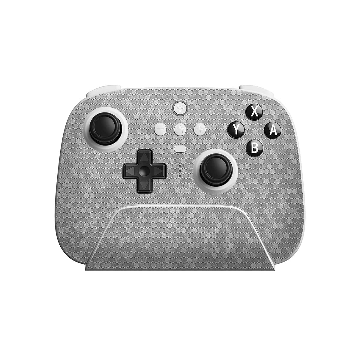 SopiGuard Sticker Skin for 8Bitdo Ultimate Wireless Controller Front and Buttons (Honeycomb Silver)