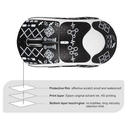 immoenuc Mouse Grip Tape for Logitech G PRO X Superlight - Anti-Slip, Sweat-Resistant, Pre-Cut, Printing Pattern