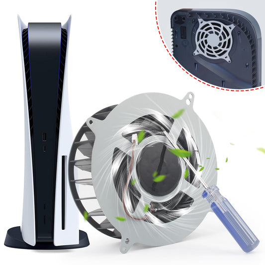 Internal Cooling Fan Replacement for Sony PlayStation 5 PS5 23 Blades Fan 17 Blades Fan Cooler PS5 CPU Cooling Fan with T8 Screwdriver