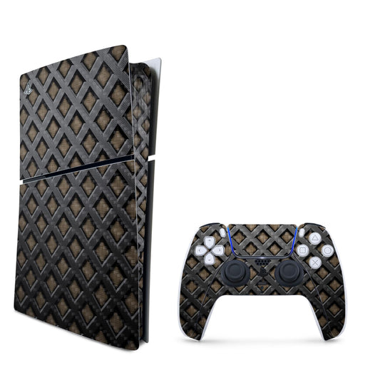 MightySkins Carbon Fiber Skin for PS5 PlayStation 5 Slim Digital Edition Bundle - Black Wall Protective  Durable Textured Carbon Fiber Finish Easy to Apply Made in The USA