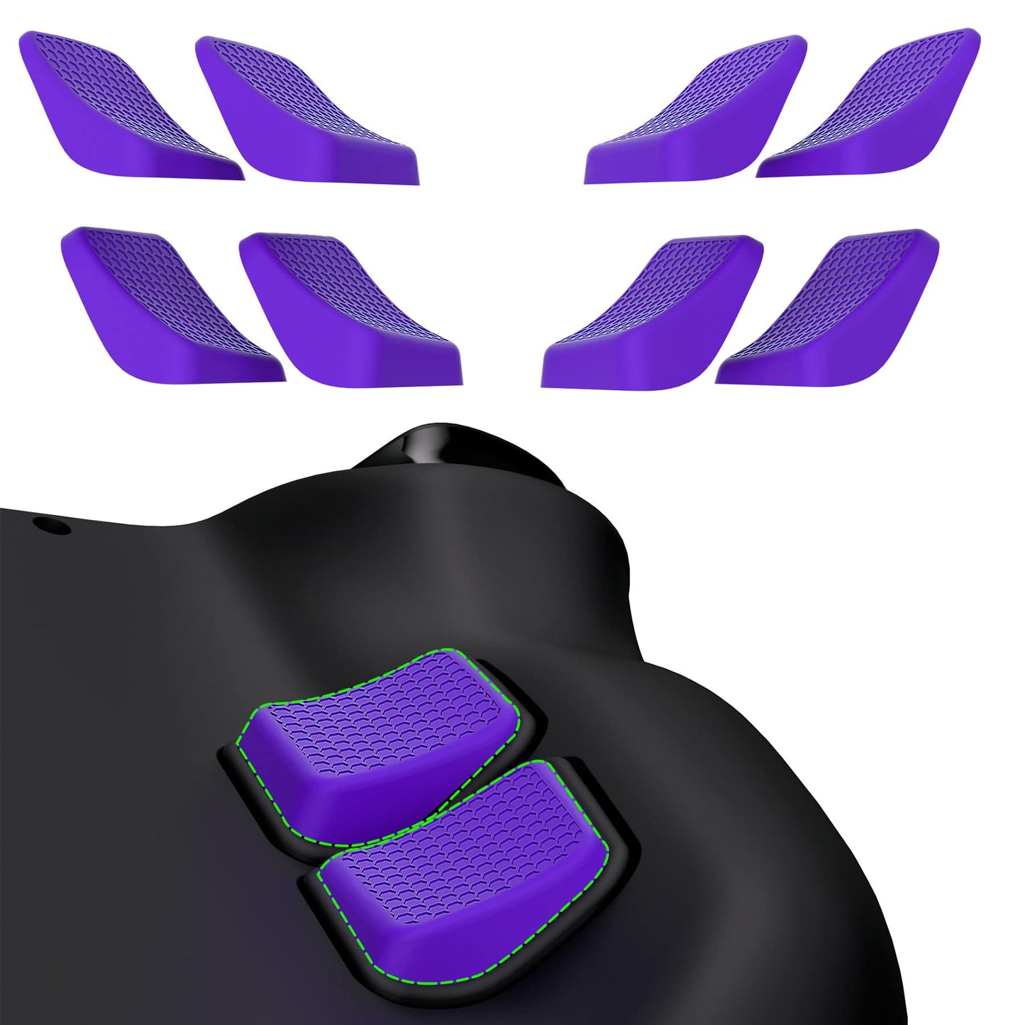 PlayVital Purple Back Button Enhancement Set for Steam Deck LCD  Grip Improvement Button Protection Kit for Steam Deck OLED - 2 Different Thickness