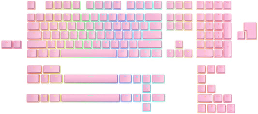 Glorious Aura V2 (Pixel Pink) - PBT Pudding Keycaps for Mechanical Keyboards - ANSI (US)  ISO Compatible - Supports Full Size  TKL  75%  60% Layouts