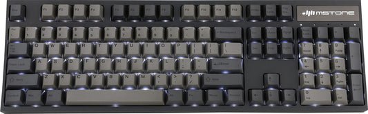 MSTONE Groove F 104 Keys THOCC Noise Cancelling Mechanical Keyboard Cherry Red MX Backlighting Cherry Profile PBT Keycap Dye Subbed Legends USB-C Cable for Windows and Mac User