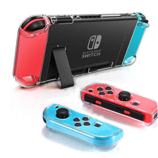 Dockable Clear Case for Nintendo Switch  FANPL Protective Case Cover for Nintendo Switch and Joy Con Controller- Crystal Clear