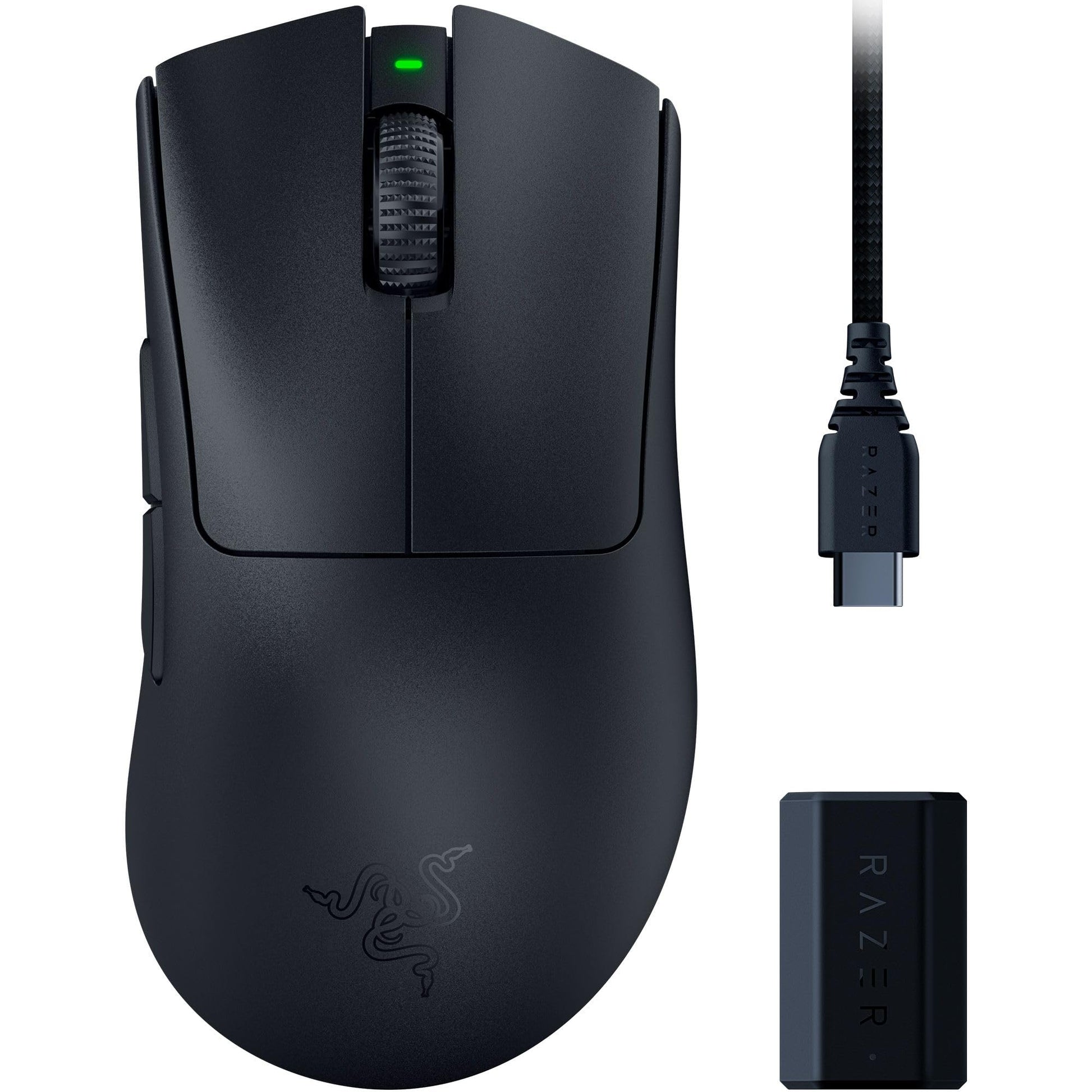 Razer DeathAdder V3 Pro Wireless Gaming Mouse - 63g, 8000 Hz, Black, Focus Pro 30K Sensor, 5 Programmable Buttons, RZ01-046303