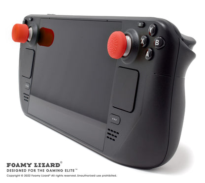 Foamy Lizard AceShot Thumb Grips for Xbox One & Steamdeck - 8 Red Silicone Antislip Analog Stick Grips (Model: FL-TALLTHMB-XBOXONE-RED)
