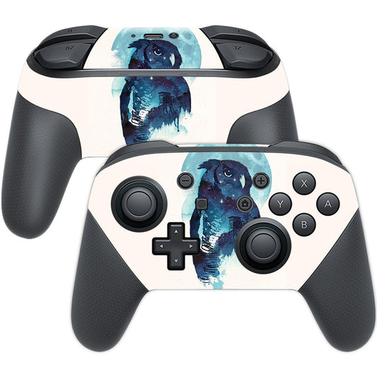 MightySkins Skin Compatible with Nintendo Switch Pro Controller - Midnight Owl | Protective, Durable, and Unique Vinyl Decal wra