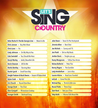 Deep Silver Let's Sing Country - Xbox One Solo Edition, Model 16619, Solo Gameplay, Engaging Karaoke Experience