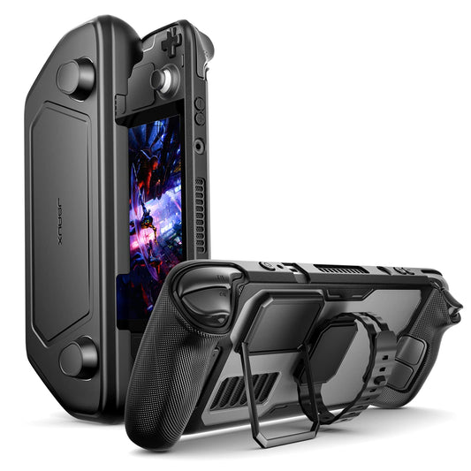 JSAUX PC0104 ModCase Compatible with Steam Deck  Steam Deck Case Comprehensive Protection Include Detachable Front Shell  Body Protective Shell  Metal Bracket and Strap - Basic Set