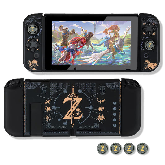 Dockable Protective Case Compatible with Switch  Hard Shell Case cover for Switch and Joy-Con Controllers Shock-Absorption and Anti-Scratch Design Protective (The Legend of zelda)