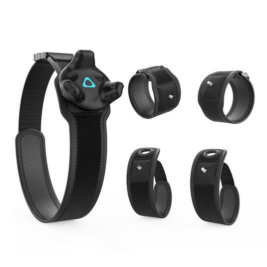 AMVR 5-Pcs Full Body Straps for HTC Vive VR Tracker/Tracker(3.0) - Adjustable Waist Belts  Wrist Band Accessories (Tracker Sold Separately)