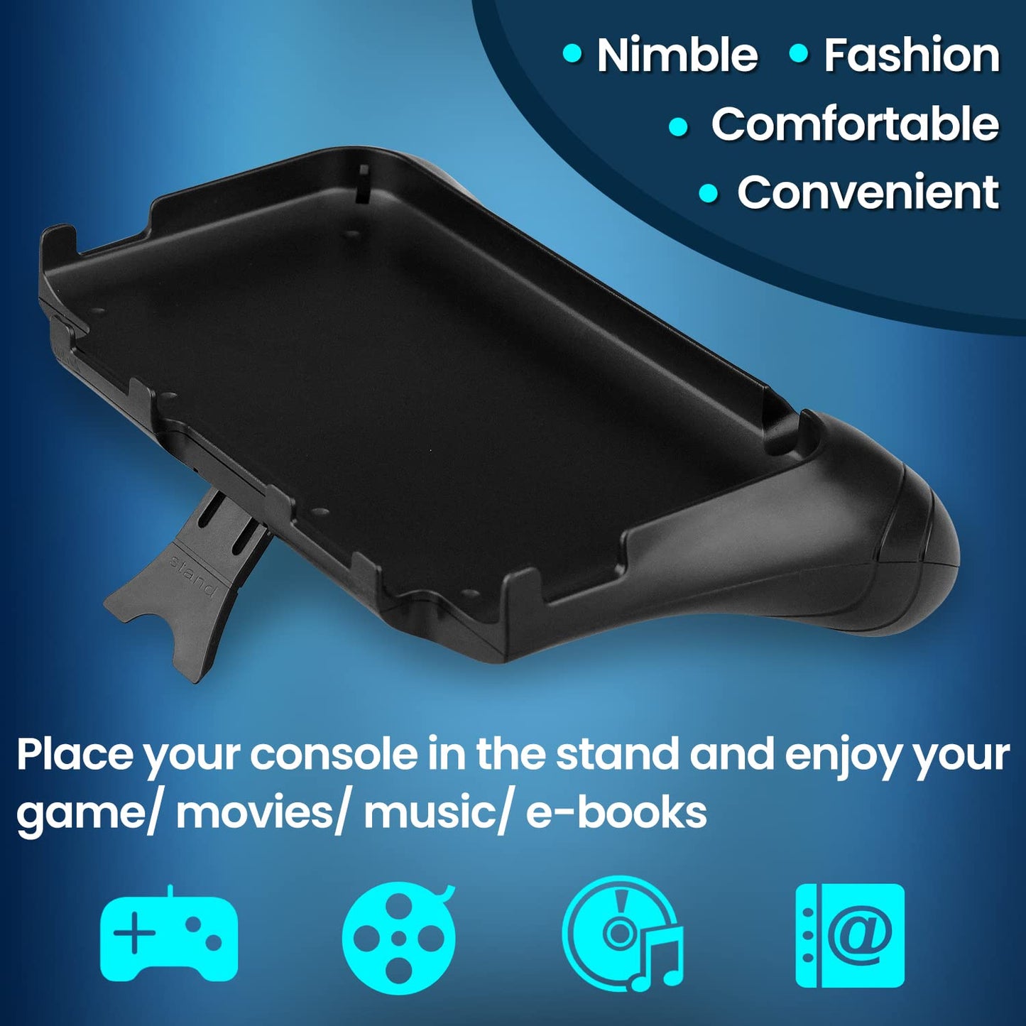 OSTENT Joypad Bracket Holder Grip for Nintendo 3DS LL/XL - Durable, Flexible, Black