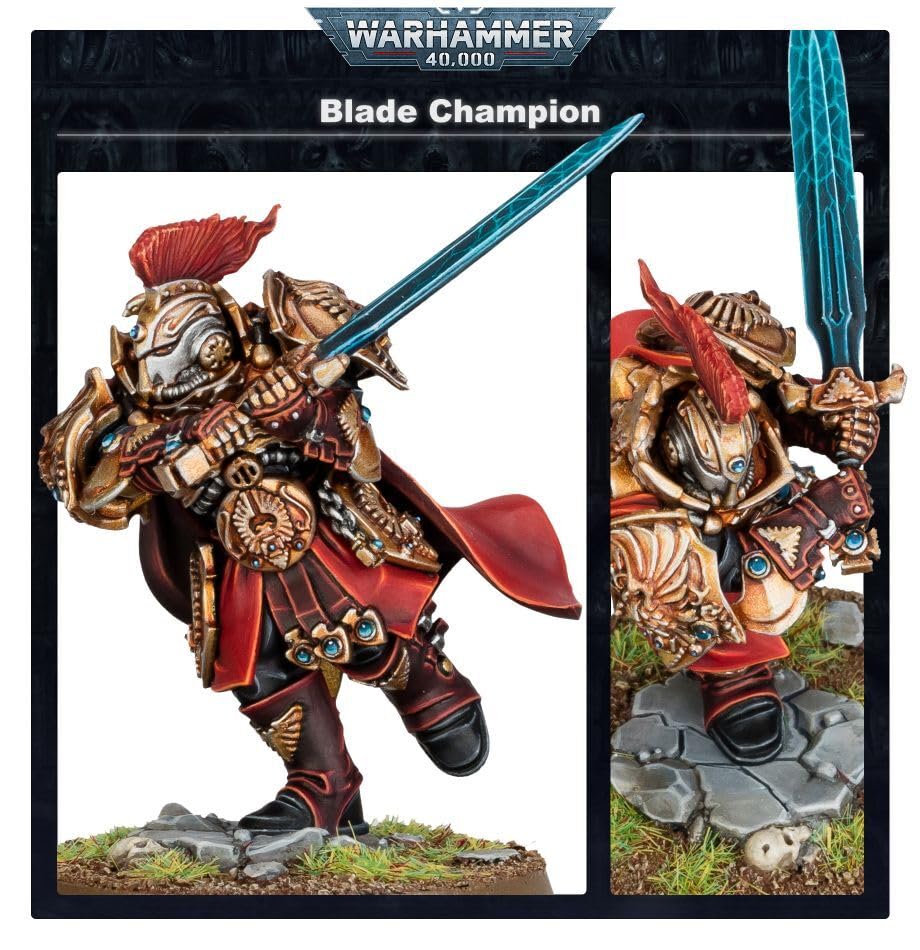 Games Workshop Warhammer 40,000 Adeptus Custodes Blade Champion - Gold - One Size - Plastic Model 99070108010