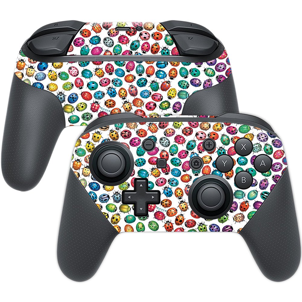 MightySkins Skin Compatible with Nintendo Switch Pro Controller - Color Bugs | Protective, Durable, and Unique Vinyl Decal wrap 