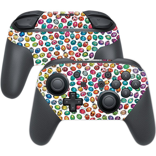 MightySkins Skin Compatible with Nintendo Switch Pro Controller - Color Bugs | Protective, Durable, and Unique Vinyl Decal wrap 