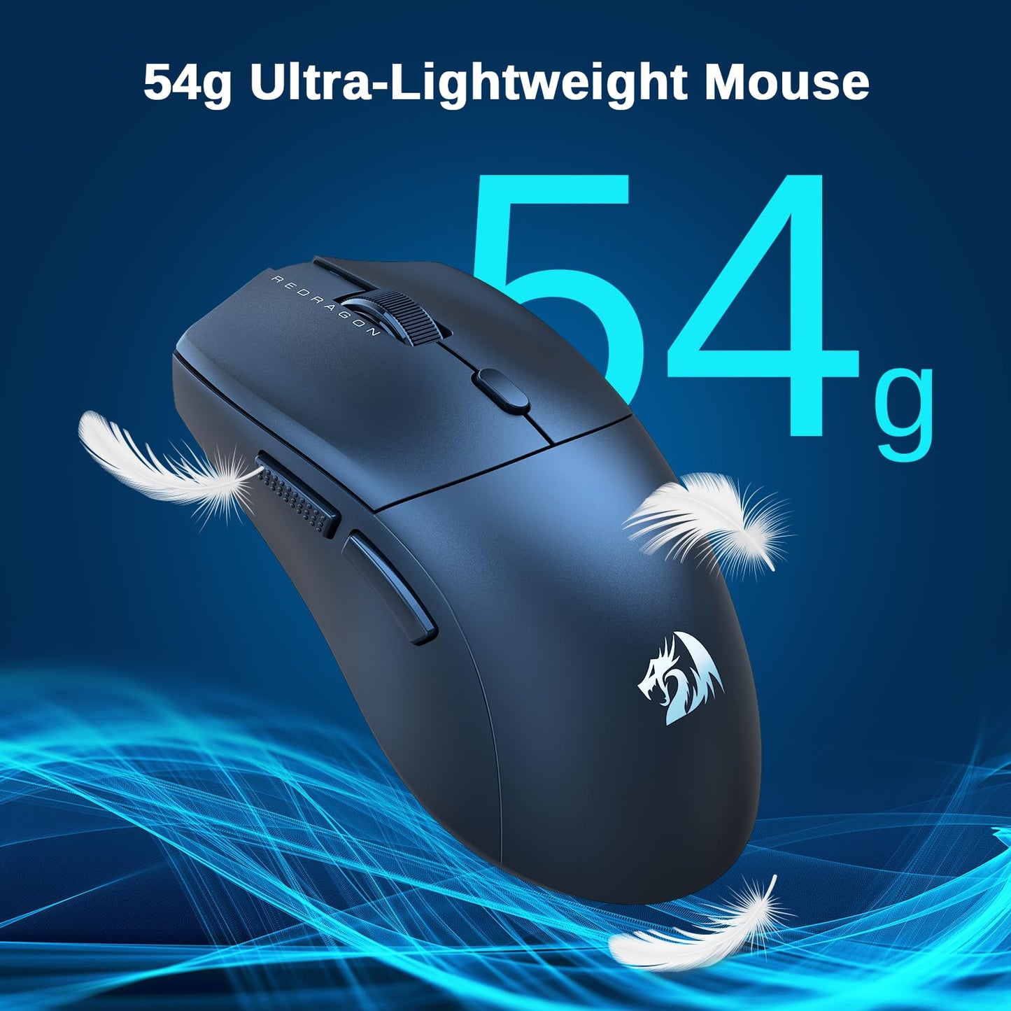 Redragon M815PRO Wireless Gaming Mouse, Ultra-Light 26K DPI, Programmable Buttons, Black