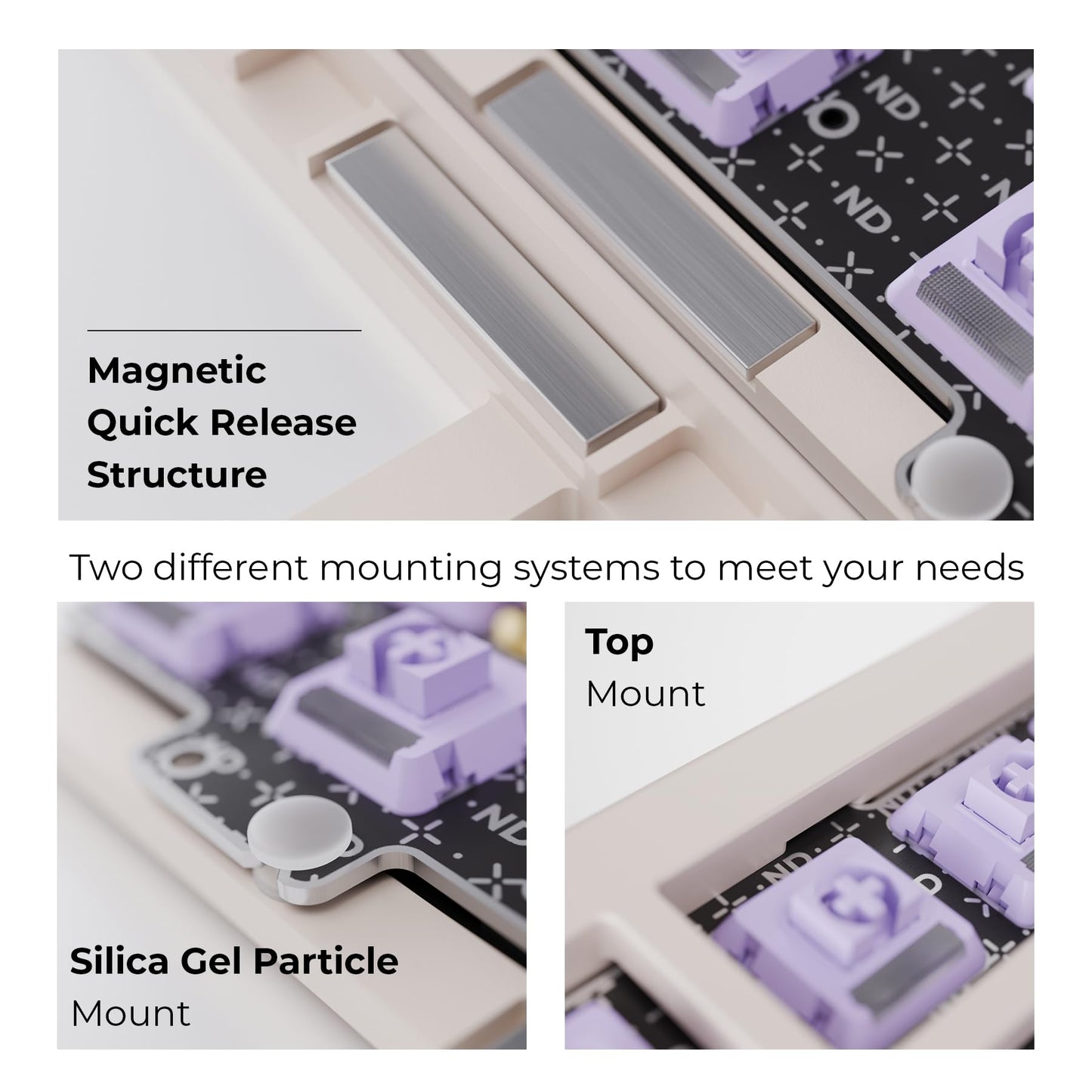 OOCTPK Mechanical Keyboard, Wireless RGB Gaming Keyboard with LCD Screen, UltraThin Design, Beige, PC/Mac Compatible