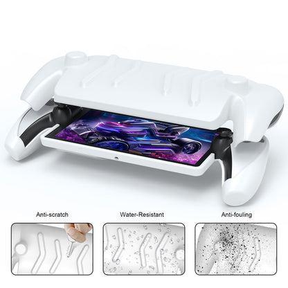 JOYTORN Full Protective Case Cover for PlayStation Portal Remote Player - Detachable Front Shell, Anti-Slip Design, White