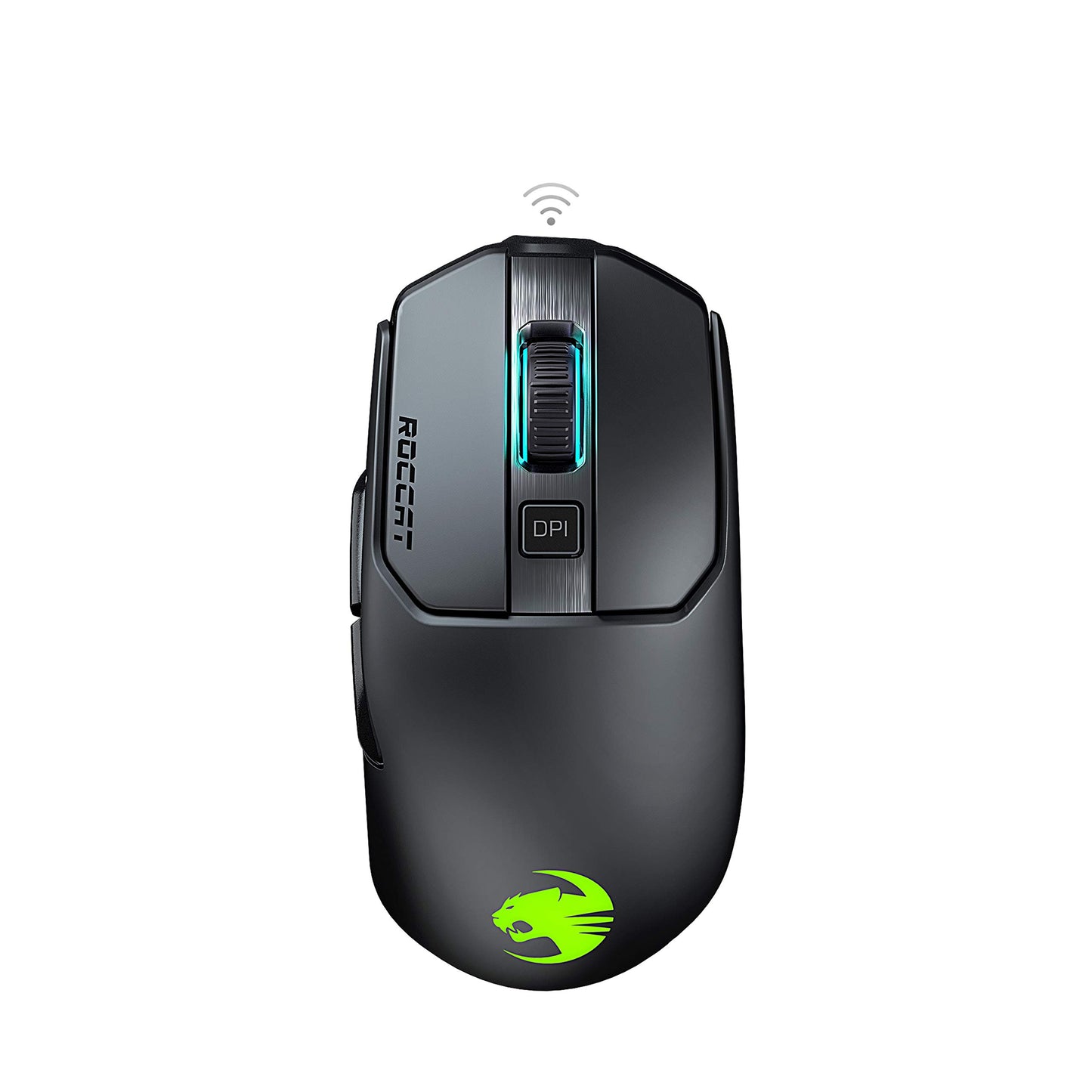 ROCCAT Kain 200 Wireless PC Gaming Mouse  AIMO RGB Backlit Lighting  Owl-Eye Optical Sensor  Ergonomic Mouse Feel  5 Side Buttons  Adjustable Up to 16 000 DPI  Up to 50 Hour Battery Life  Black