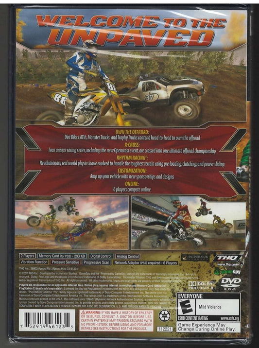 THQ Mx Vs ATV Untamed - PlayStation 2 Game, Model 46123, Off-Road Racing Adventure