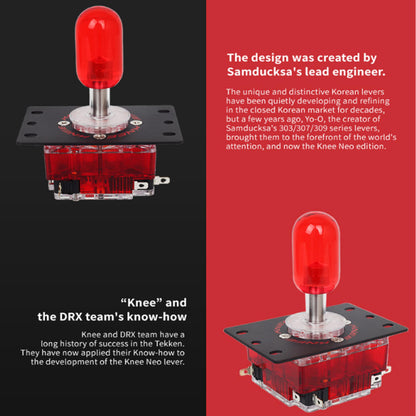 Generic KNEE-NEO Crown Joystick for EVO Game Console, Clear White, Professional Fighting Game Accessory