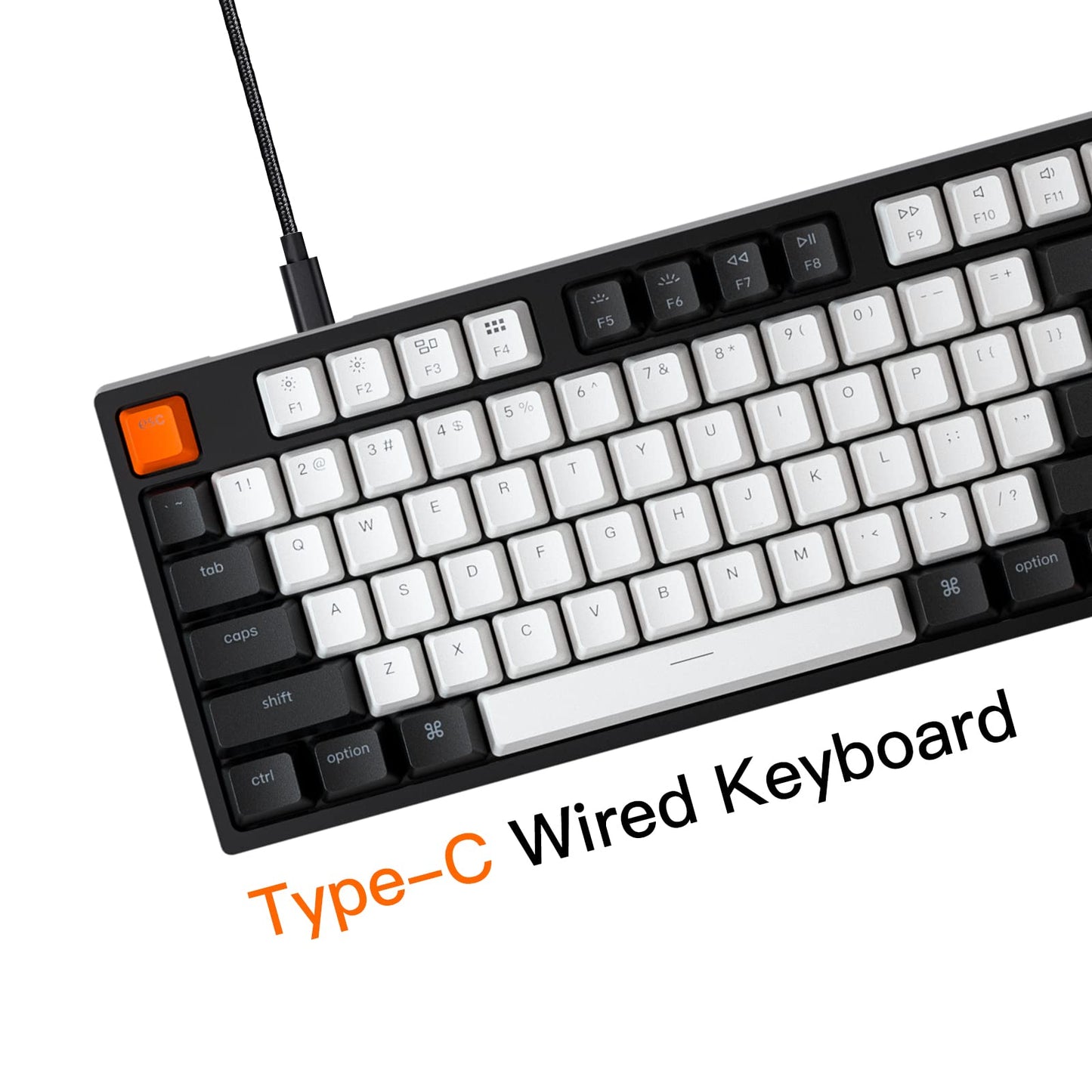 Keychron C2 Wired Mechanical Keyboard, Hot-swappable Gateron G Pro Brown, RGB Backlight, 104 Keys, USB-C for Mac & Windows