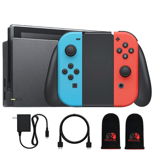 Digital Dynasty Nintendo Switch with Neon Blue and Neon Red Joy-Con V2 (Red & Blue Switch)