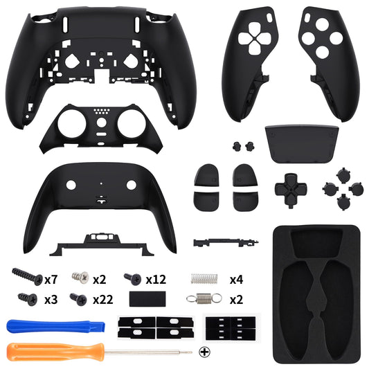 eXtremeRate PS5 Edge Controller Shell Set - Black Custom Replacement Trim Plates, Model QRHEGP006