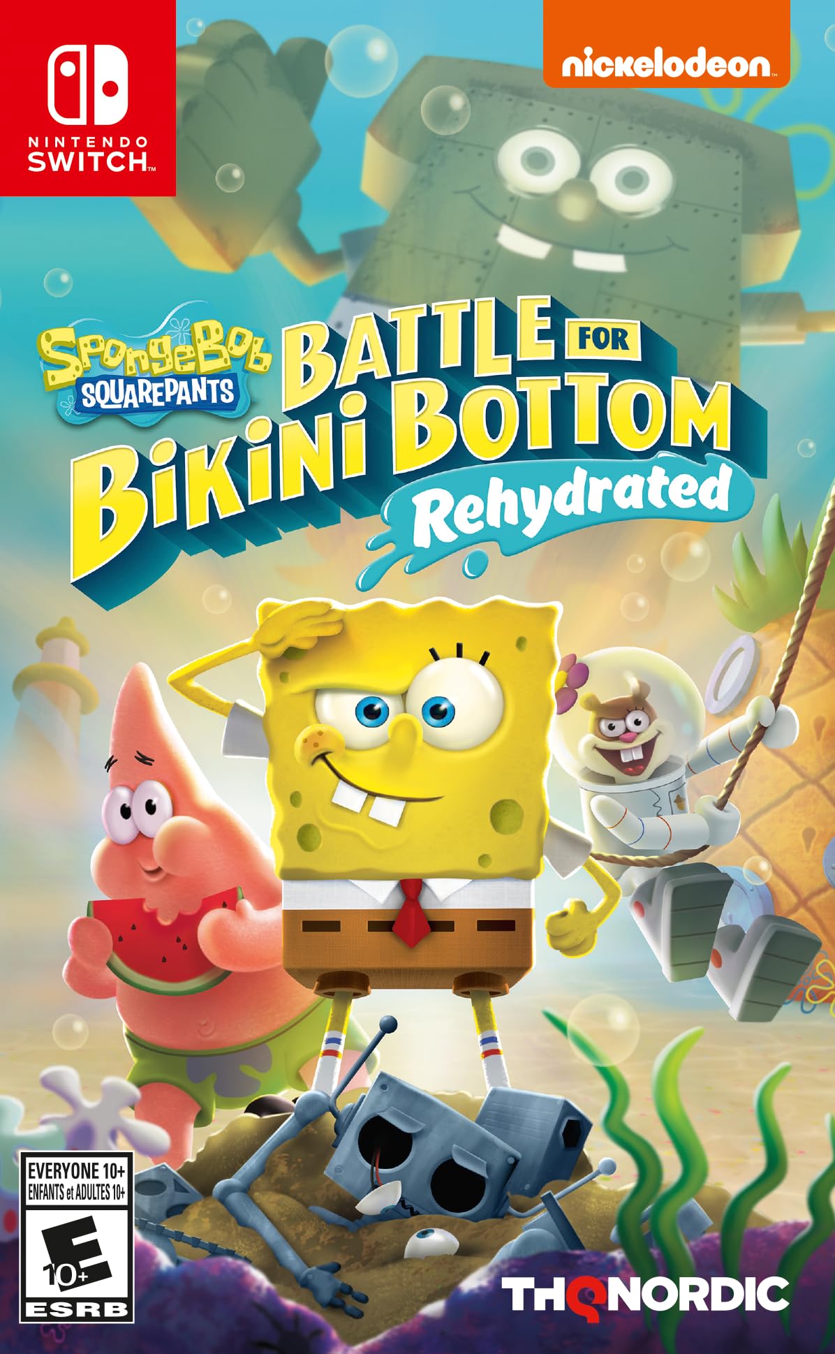 THQ Nordic Spongebob Squarepants: Battle for Bikini Bottom - Rehydrated for Nintendo Switch - Standard Edition, Model 22141