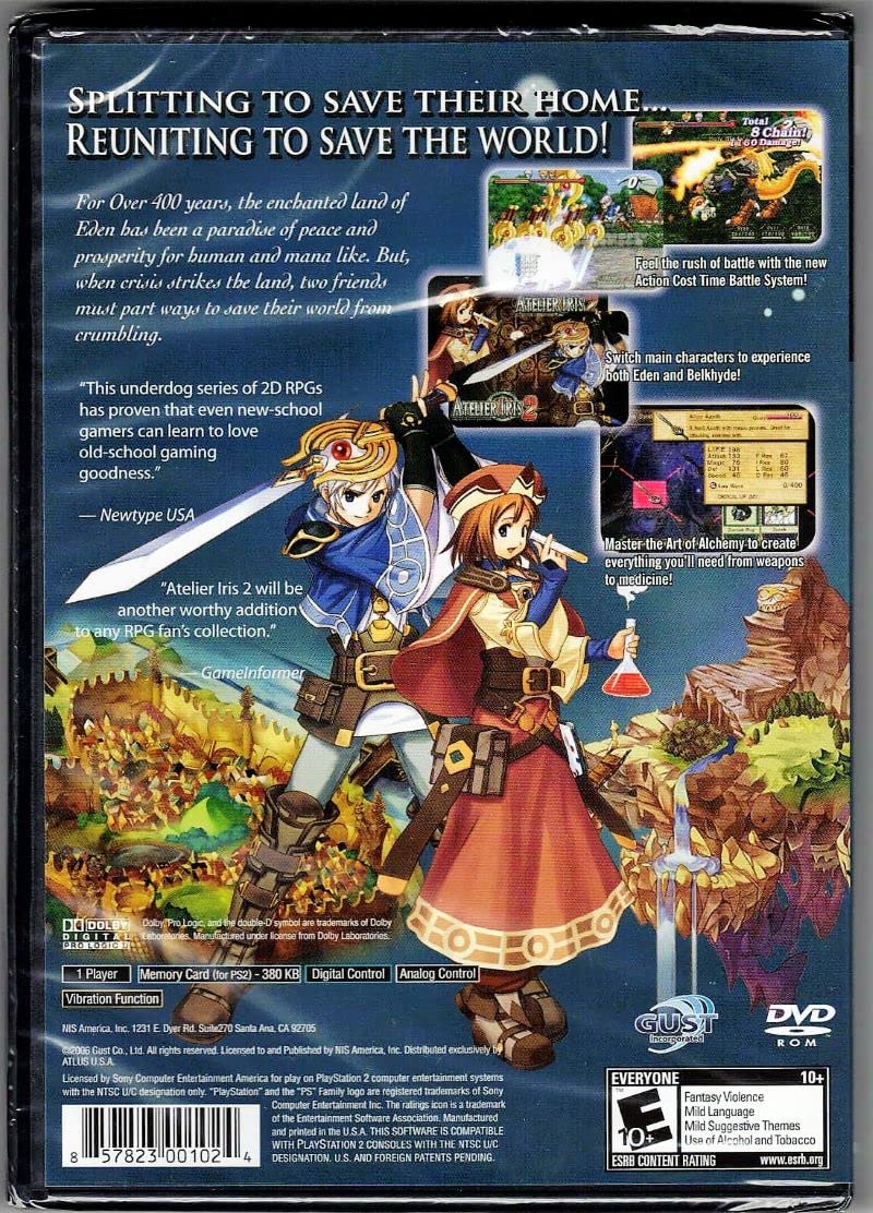 NIS America Atelier Iris 2: The Azoth of Destiny - RPG Game for PlayStation 4, Model 857823001024