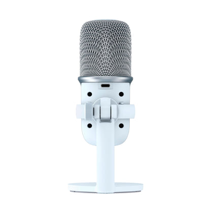 HyperX SoloCast USB Condenser Gaming Microphone - 24 Bit, Cardioid, Tap-to-Mute, PC/PS4/Mac, White, Model 519T2AA