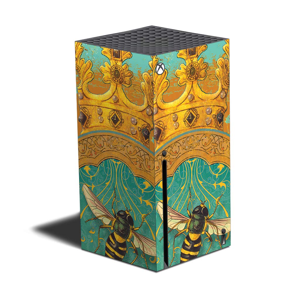 MIGHTY SKINS Skin Compatible with Xbox Series X - Bee Queen | Protective  Durable  and Unique Vinyl Decal wrap Cover | Easy to Apply  Remove  and Change Styles | Made in The USA (MIXBSERX-Bee Queen)