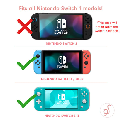 Sonix Nintendo Switch Carrying Case - Protective Travel Case, 10.5"x5"x2.5", Hello Kitty Stickers, Model 800-001-SNX