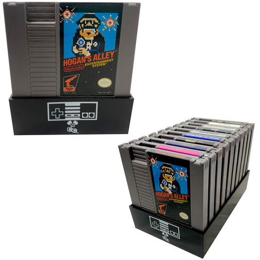 Collector Craft NES Compatible Cartridge Holder - Black, Holds 10 Games, Retro Video Game Storage for Nintendo NTSC/PAL