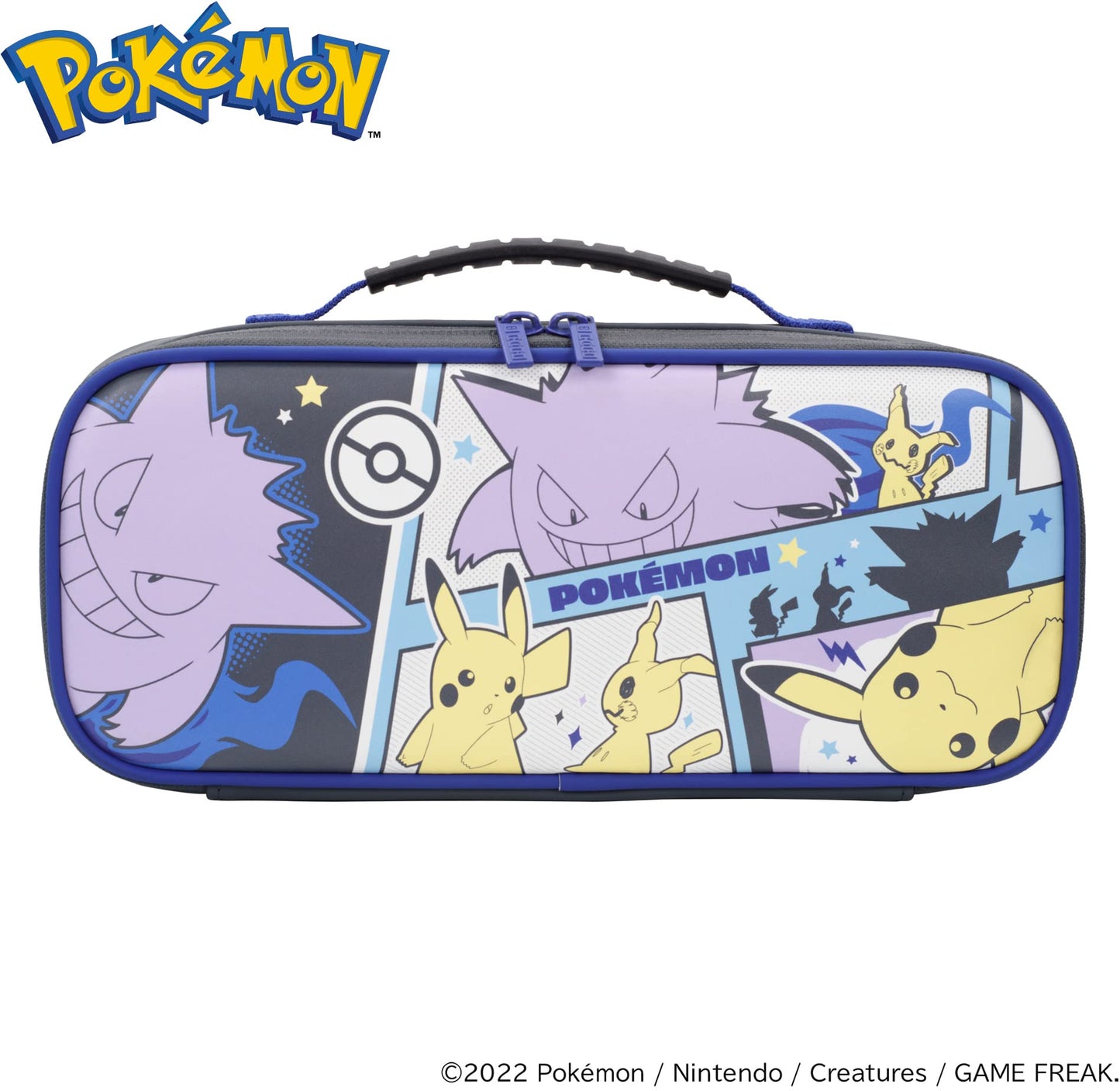 HORI Nintendo Switch Cargo Pouch - Compact Travel Case for Split Pad - Gengar Design, Officially Licensed by Nintendo & Pokémon