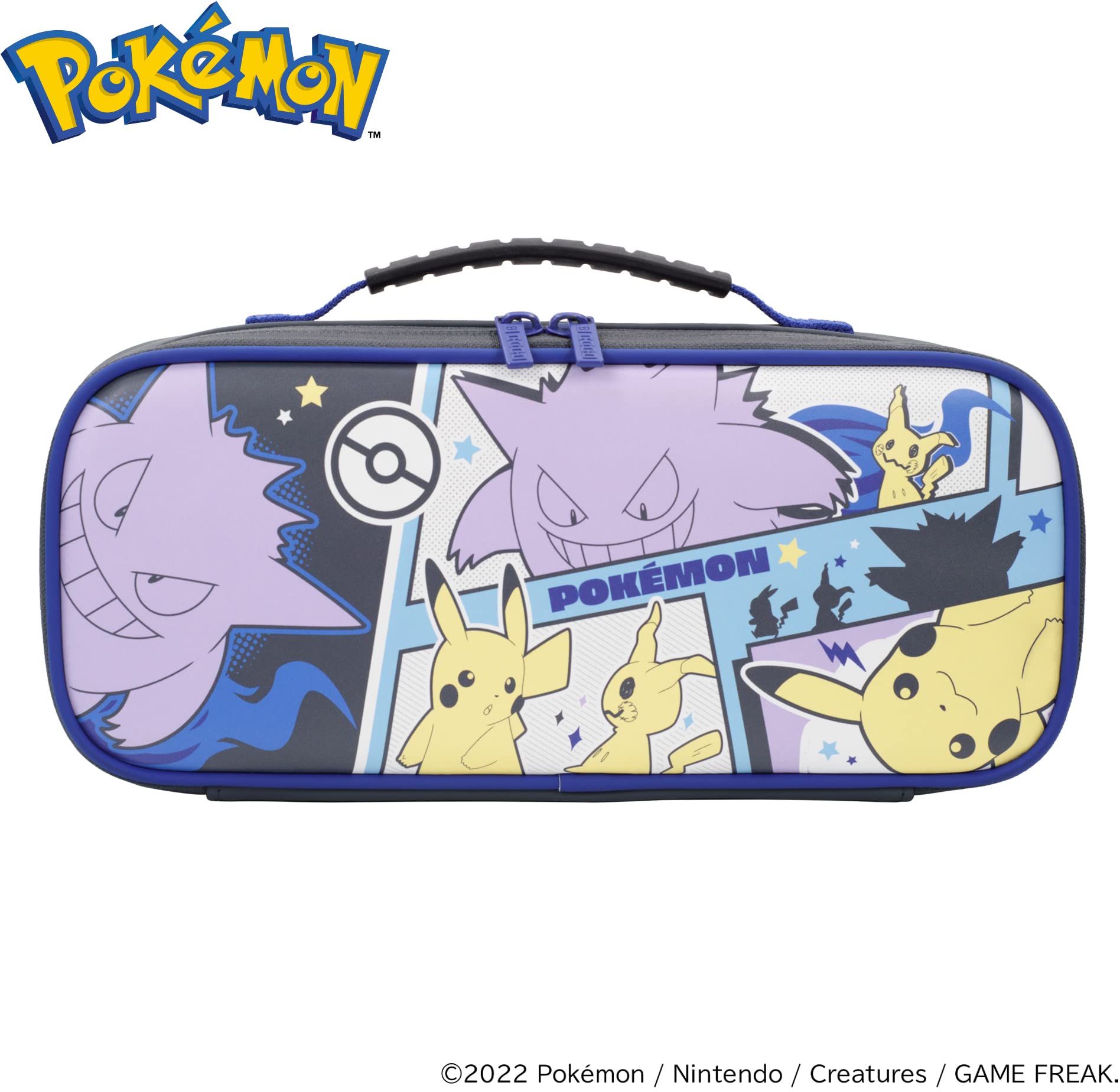 HORI Nintendo Switch Cargo Pouch - Compact Travel Case for Split Pad - Gengar Design, Officially Licensed by Nintendo & Pokémon